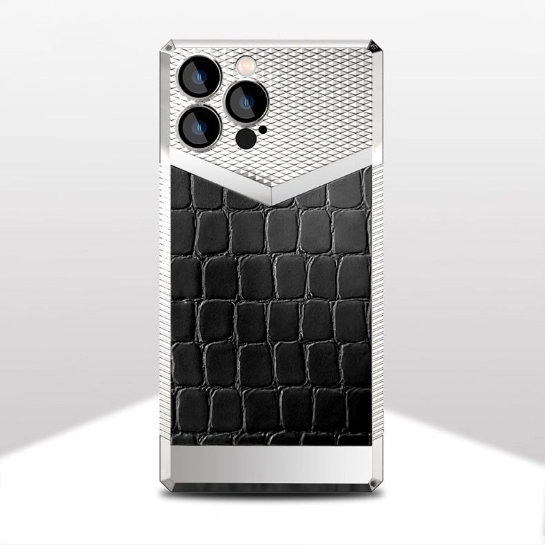 Vazico Electroplated Leather Anti-fall Protective iPhone Case