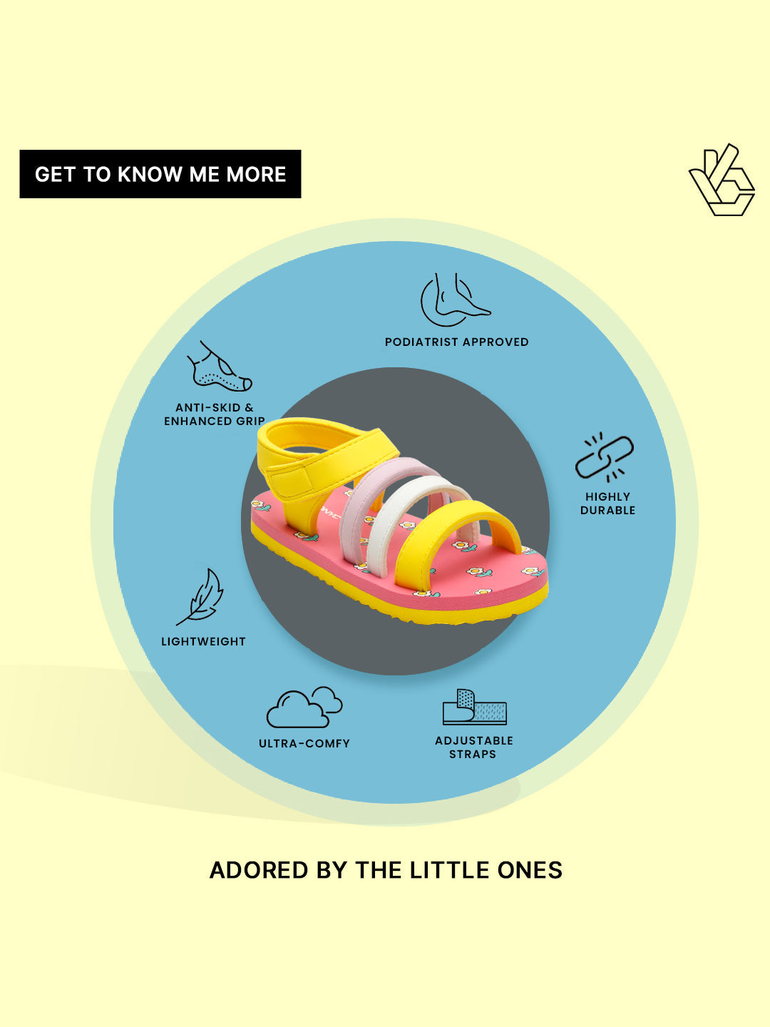 Premium Blossom Flower Sandals - Pink (Girls)