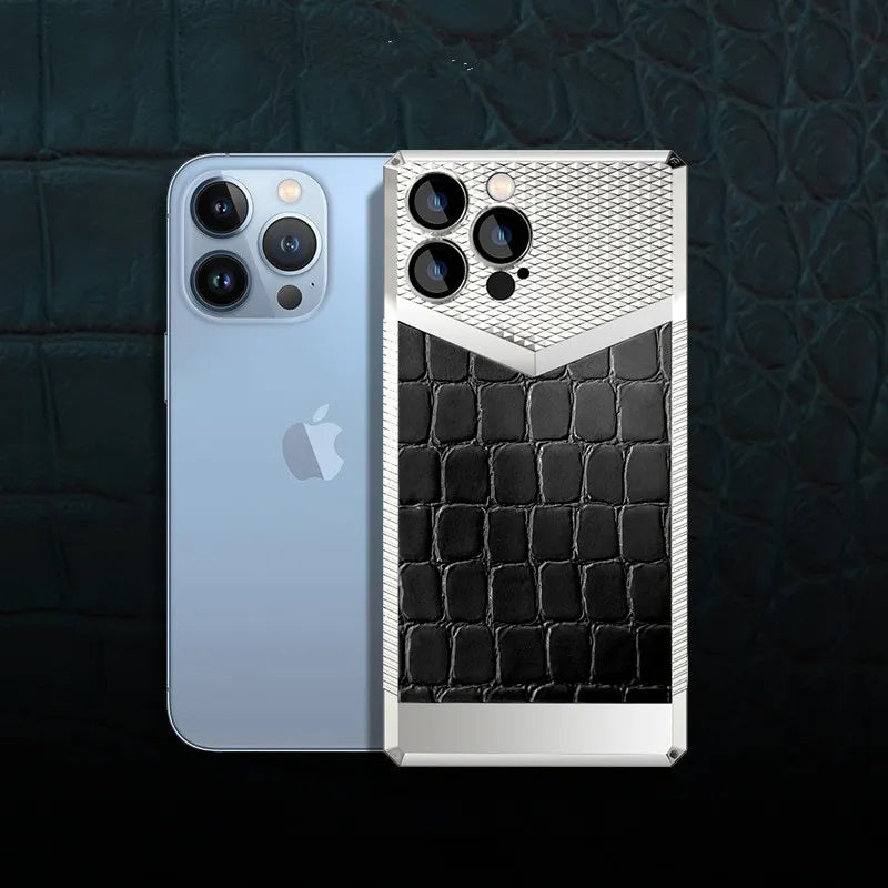 Vazico Electroplated Leather Anti-fall Protective iPhone Case