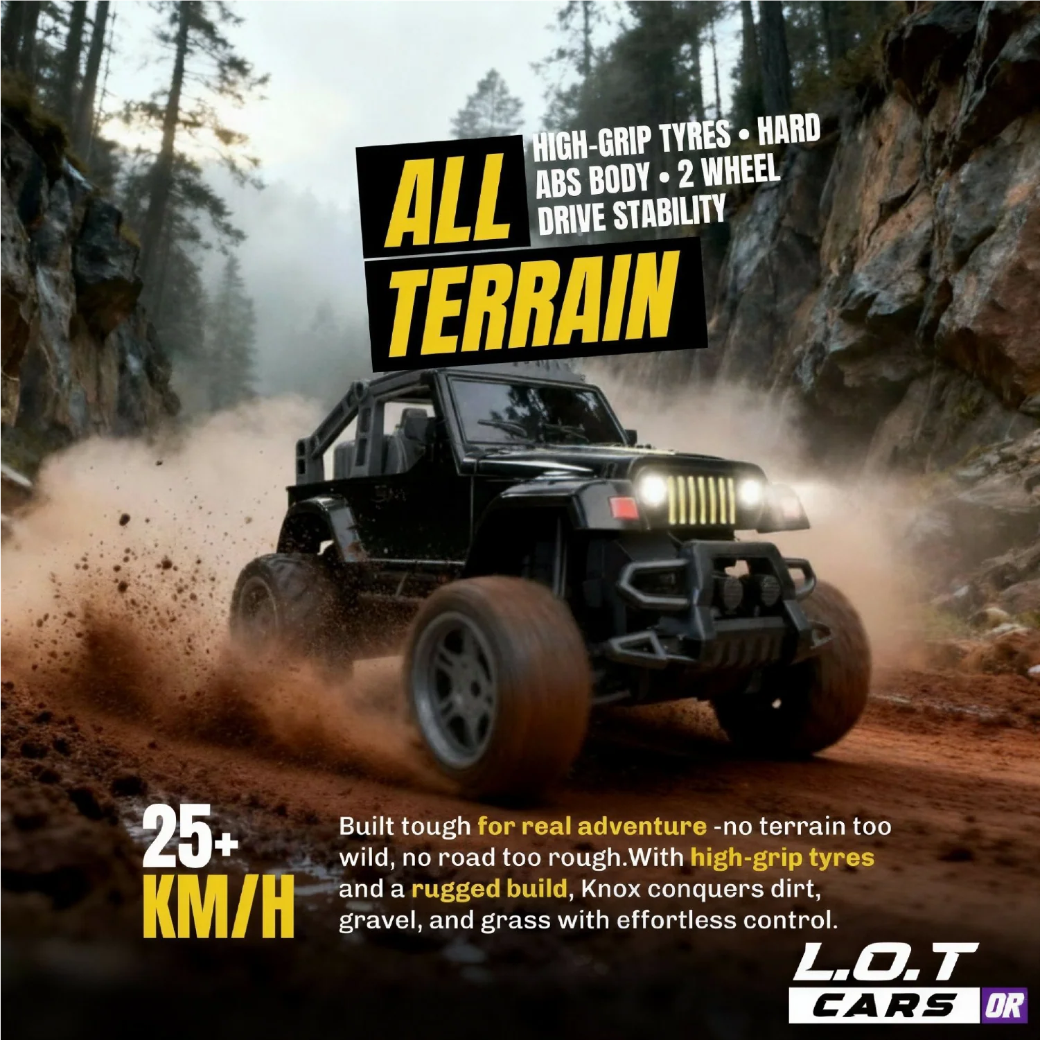 Knox - Semi-Hobby Grade Off Road Remote Control Jeep and RC Truck