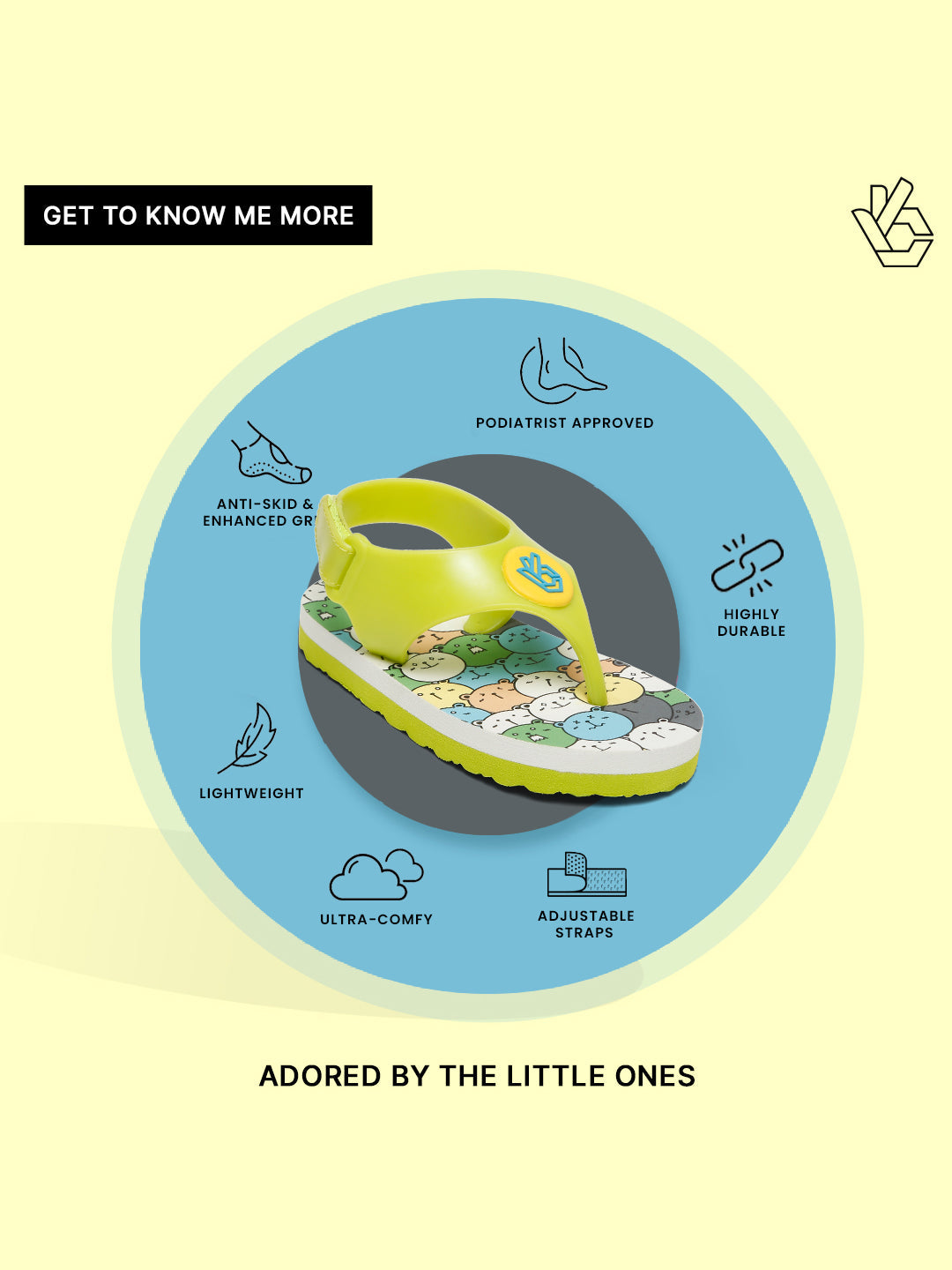 Premium Pumpkin Candy Flip-flops - Lime Green (Boys)