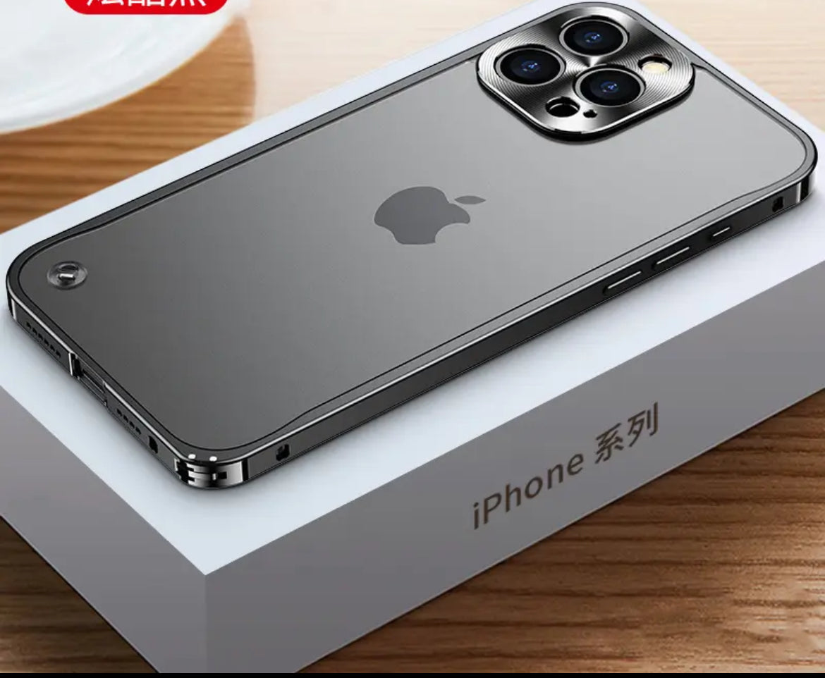 METAL GLASS CASE FOR IPHONE