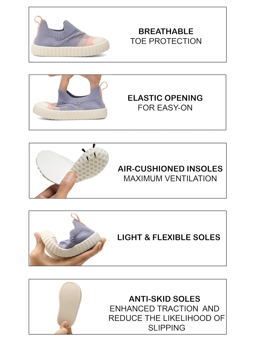 Shady Toddlers' First Step Breathable Shoes - Purple (Unisex)