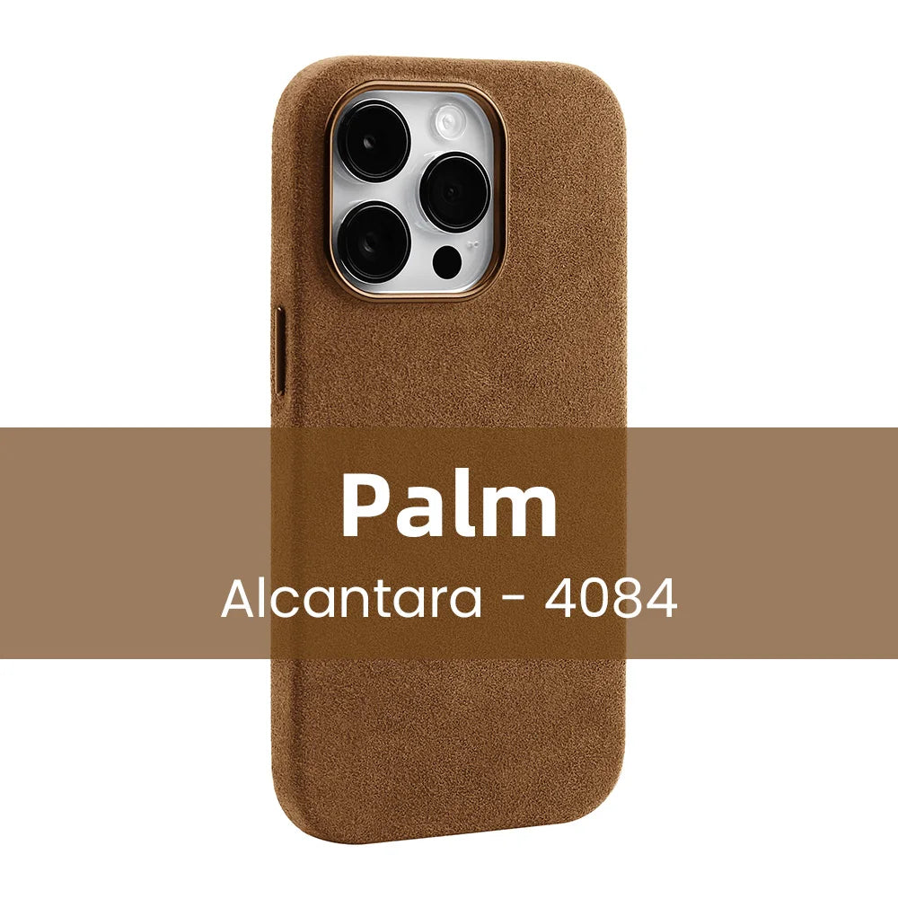 Vazico Magnetic ALCANTARA Case for iPhone 15 Pro Max 14 13 12 mini Luxury Artificial Leather Supercar Suede Phone Cases Cover